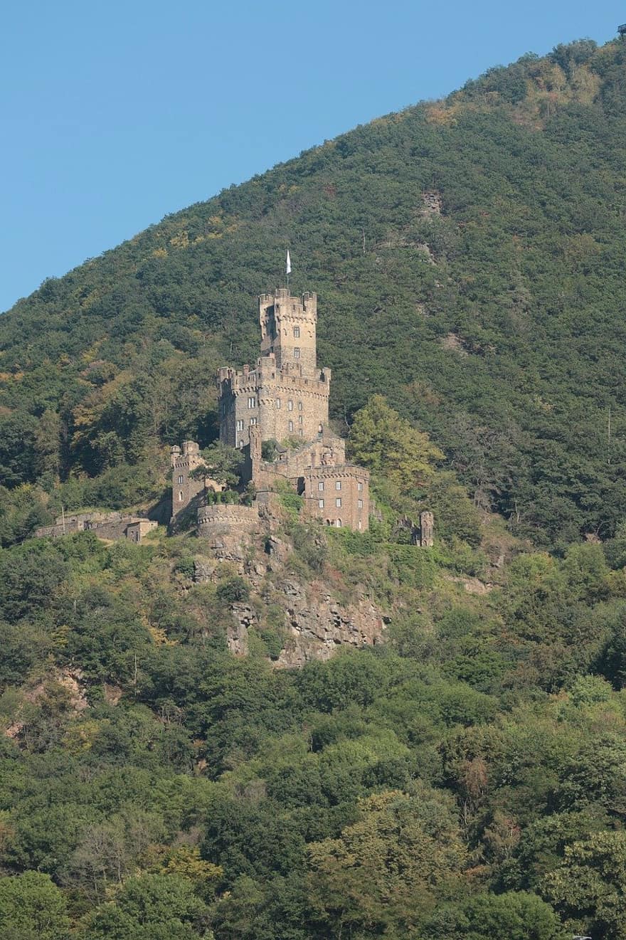 Château, vallée du rhin, Château de Sooneck, Niederheimbach, Patrimoine mondial de l'UNESCO, Allemagne, l'histoire, architecture, vieux, endroit célèbre, Montagne