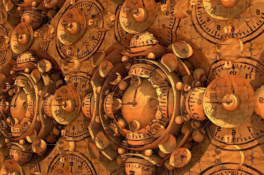 χρόνος, ρολόι, fractal, αρχαίος, Brown Time
