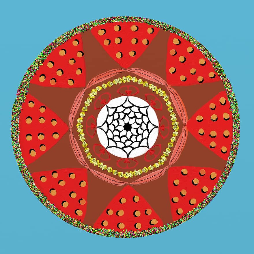 Kaleidoskop, Kreis, digitale Kunst, runde Form, Farbspiel