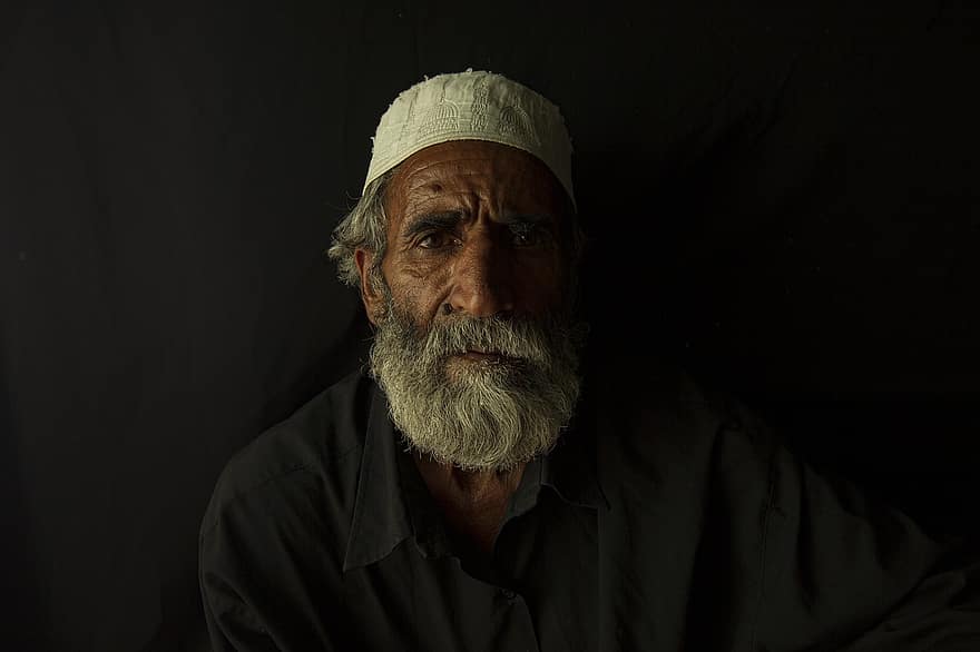 elderly man, baloch man, iran