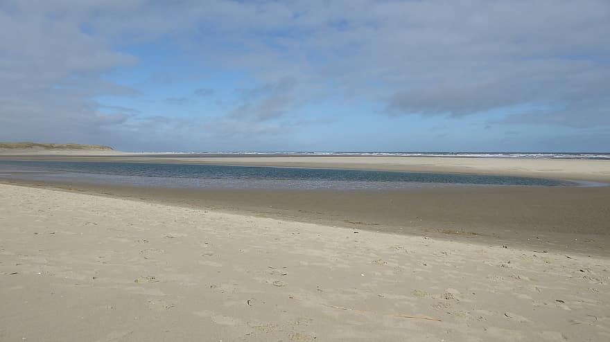 peisaj marin, nisip, plajă, mare, coastă, apă, dune, orizont