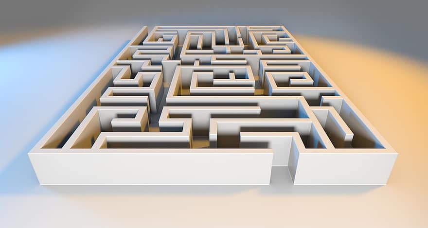 Matze, Labyrinth, Lösung, hat verloren, Problem, Herausforderung, Spiel, Weg, Erfolg, kompliziert, Suche