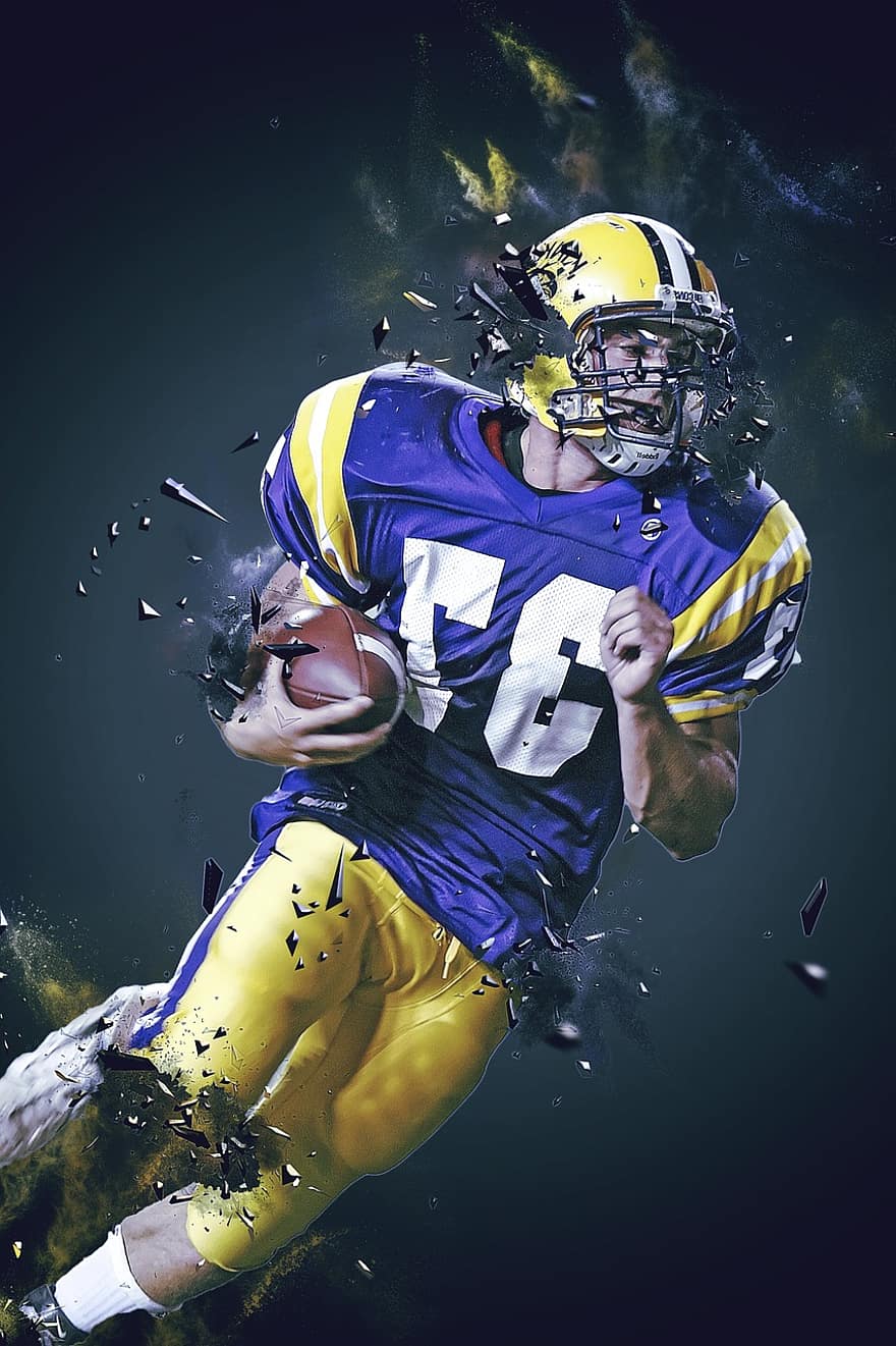 Football, American Football, Game, Sport, Ball, Play, Pigskin, Competition, Helmet, Athlete, Player