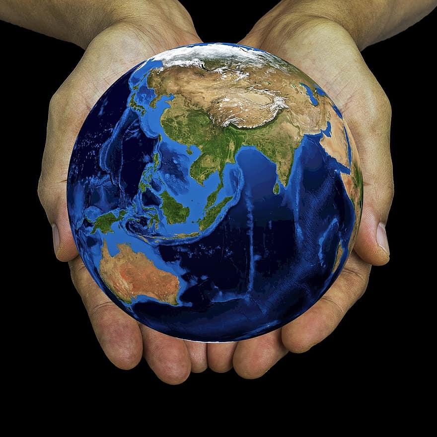Earth, World, Hands, Global Offer, International Market Access, Access To The Market, Progress, Growth, Strengthen, Develop, Grow