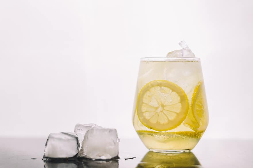 citronsaft, citronvatten, dryck, is, friskhet, citron-, frukt, cocktail, citrusfrukt, alkohol, närbild