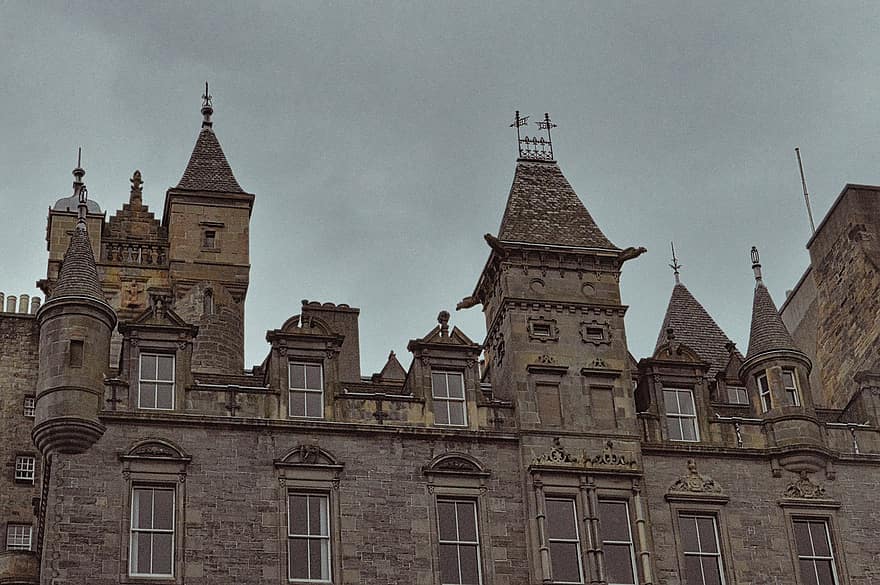 architektura, zámek, palác, Edinburgh