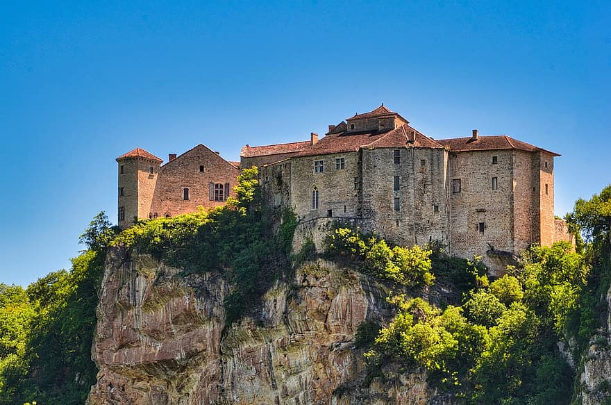 Château, forteresse, pierre, médiéval, antique, architecture, la tour, vieux, bâtiment, France