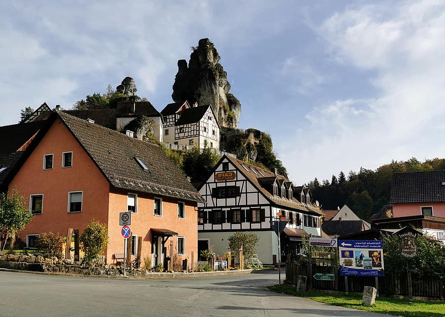 salvetes, püttlachtal, ciemats, stikls, augšējā franka, Pottenstein, Baireitas rajons, frankoņu Šveice, bavārija