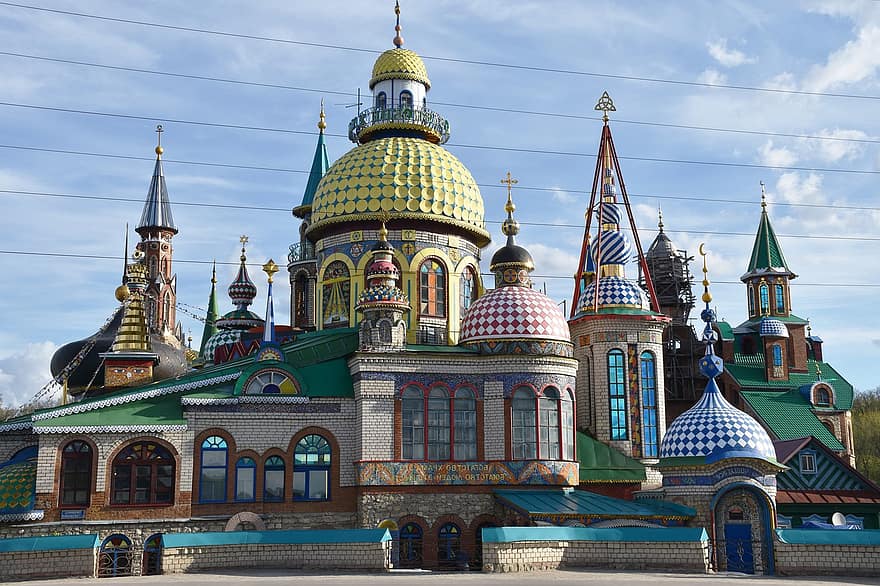 architettura, viaggio, religione, cielo, famoso, cultura, Chiesa, vecchio, Cattedrale, russo, Russia