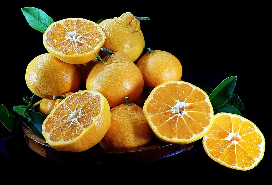 плодове, цитрусов, мандарини, здрав, храна, витамини, хранене