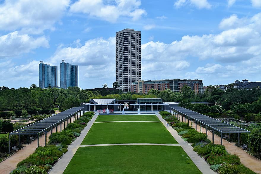 Centenário do Parque Hermann, Hermann Park, panorama, prédios, ponto de referência, houston, texas, EUA