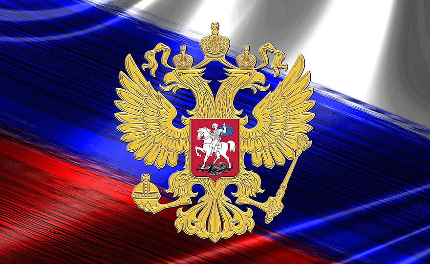 العلم الروسي ، شعار النبالة الروسية ، النسر الإمبراطوري الروسي ، النسر الإمبراطوري ، العلم ، علم روسيا