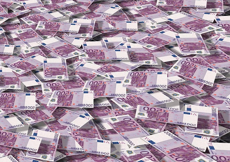यूरो, ढेर, पैसे, मुद्रा, यूरो चिन्ह, डॉलर बिल, विधेयकों, कागज पैसे, वित्त, मूल्य, वेतन