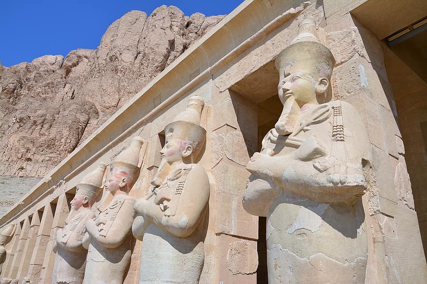 ai cập, ngôi đền, sang trọng, Hatshepsut, mặt tiền, ngôi đền cổ