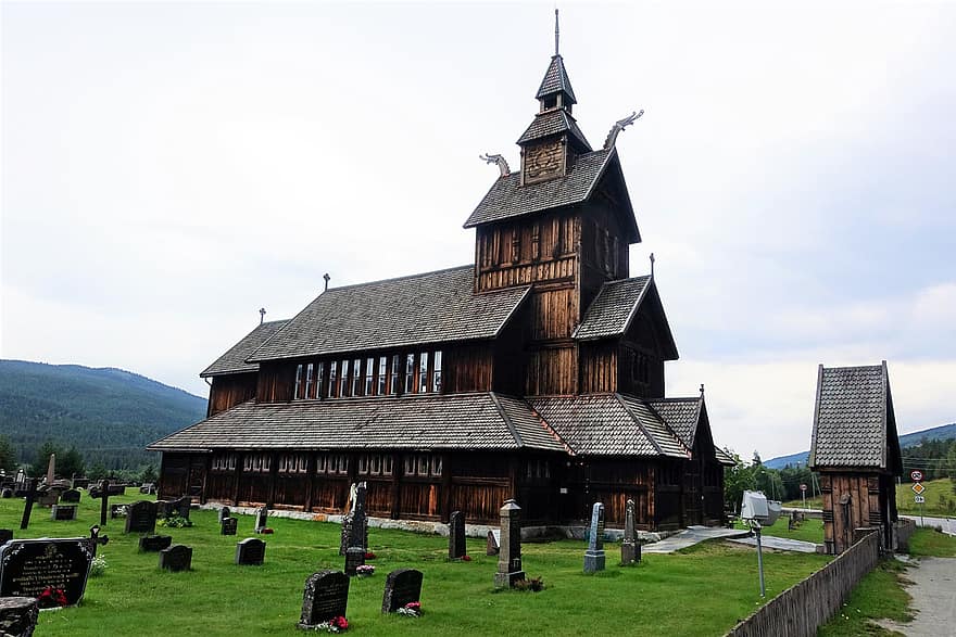 Igreja, arquitetura, Noruega, religião, cristandade, Cruz, culturas, madeira, capela, espiritualidade, velho