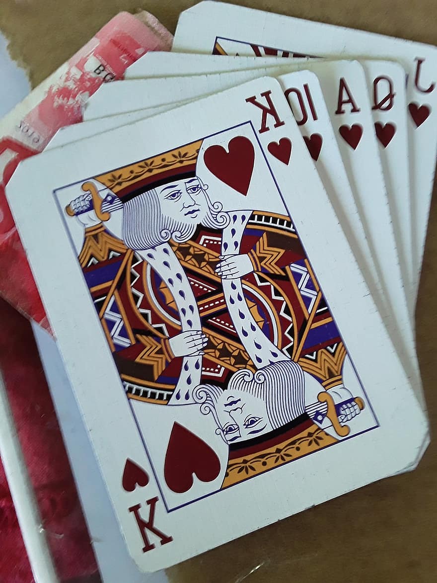 Quinte royale, poker, cartes