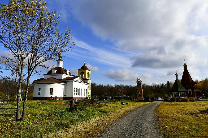 bažnyčia, koplyčia, kaime, kaimo