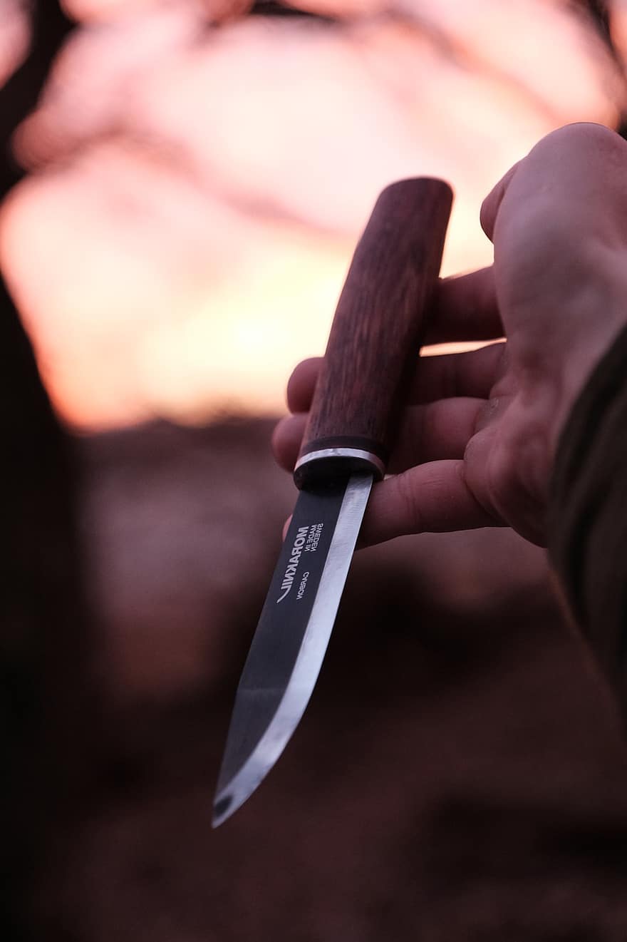 Knife, Bushcraft, human hand, weapon, blade, sharp, close-up, steel, men, metal, holding