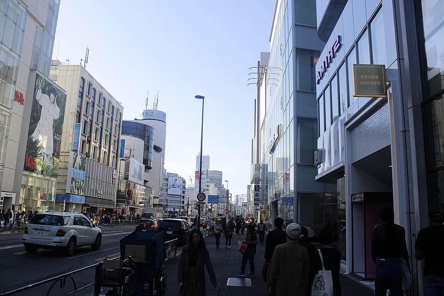 rue, Shibuya, Japon, ville, tokyo, Urbain