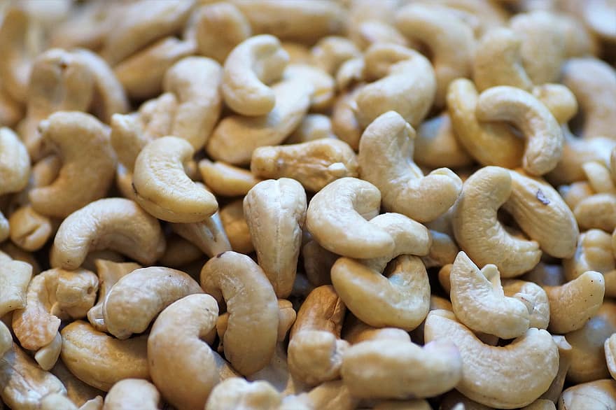 cashewnødder, frugter, fødevarer, organisk, naturlig, snack, tørrede nødder, sund og rask, velsmagende