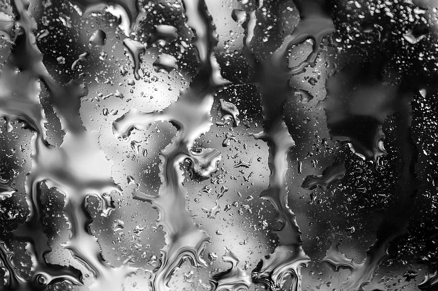 lietaina diena, stikla logu, lietus