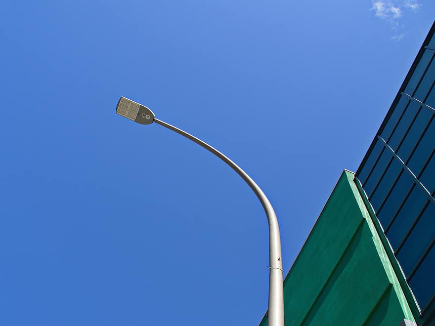 street, light, lamp, electricity, power, blue, equipment, energy, sky, background, city