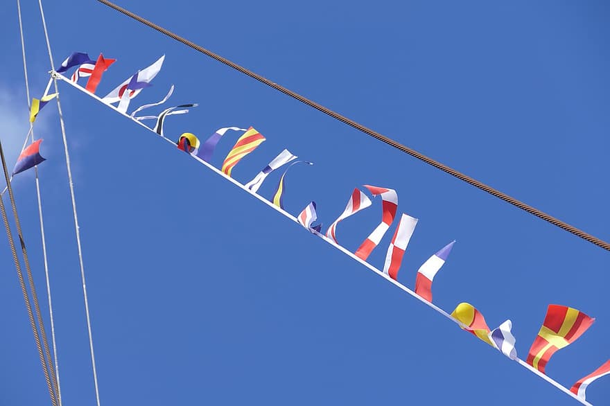 прапори, Лінія прапора, корабель, вітрильник, міжнародний, порт, Harbour Party, Нідерланди