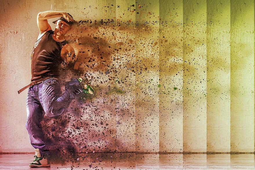 Man, Male, Human, Person, Hip Hop, Activity, Dancer, Young, Fitness, Posing, Digital Manipulation