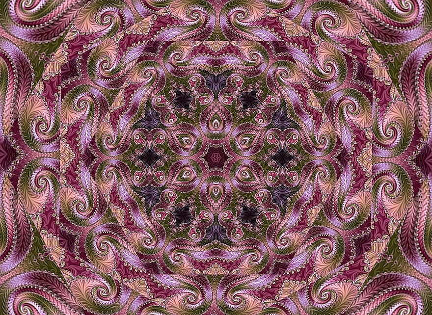 caleidoscop, Mandala, rozetă, abstract, textură, creator, colorat, decorativ, model, fundaluri, fractal