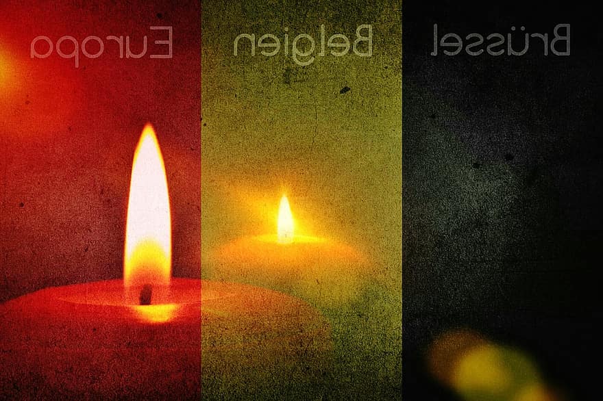la terreur, les attaques, Belgique, Bruxelles, 22, 03, 2016, violent, commémorer, les victimes, la sympathie