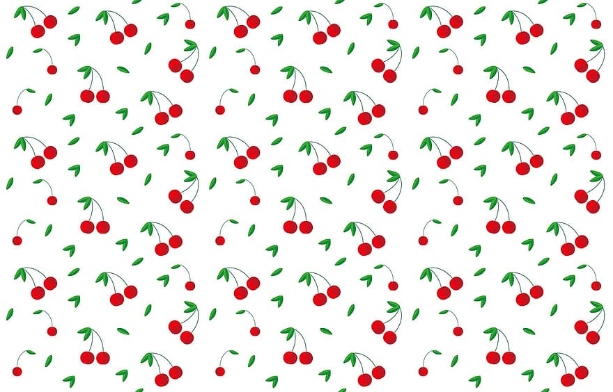 kirsebær, røde kirsebær, tapet, mønster, baggrund, struktur, sømløs, sømløse mønster, design, scrapbooking