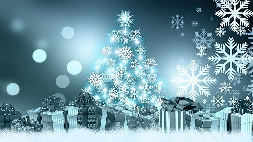 kerstkaart, Kerstmis, atmosfeer, komst, boom decoraties, kerstboom, decoratie, december, vakantie