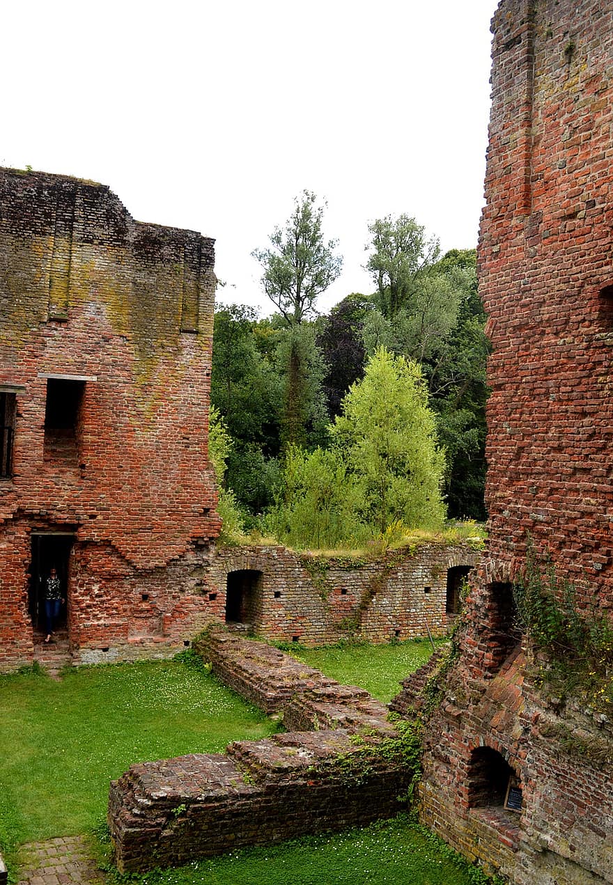 castelo, meia idade, histórico, arquitetura, ruína, ruína antiga, história, velho, tijolo, medieval, arruinado