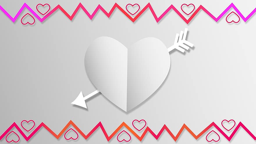 hjerter, kjærlighet, valentine, rød, romanse, symbol