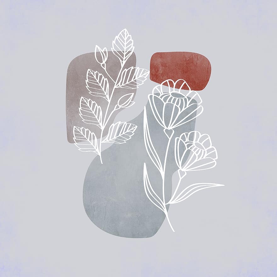 Botanical, Bohemian, Leaves, Sheet, Plant, Grow, Color, Design, Drawing, Structure, flower