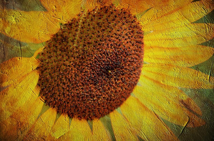 slunečnice, textura, rostlina, žlutá, Příroda