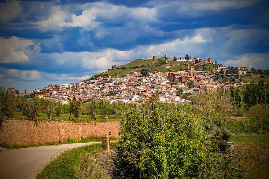 Albacete, Spanyolország, város, völgy, építészet, vidéki táj, tájkép, régi, híres hely, városkép, épület külső