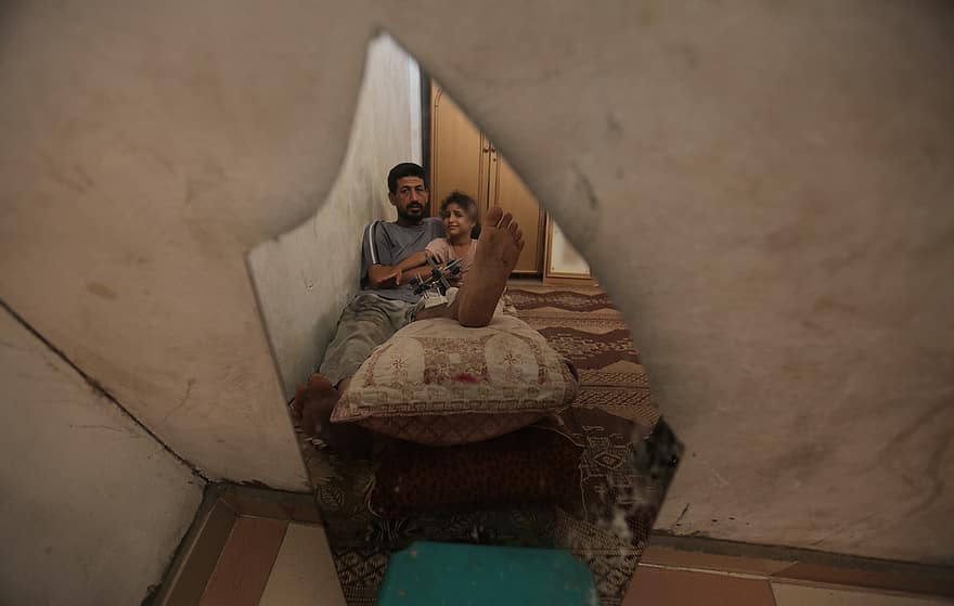 Газа, Палестина, работник, хора, възрастен, начин на живот, на закрито, мъже, две, Дами, спалня