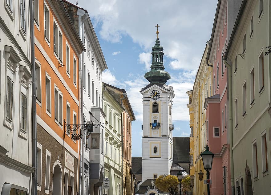город, исторический центр, Австрия, верхняя австрия, Mühlviertel, архитектура, церковь, христианство, известное место, культуры, религия