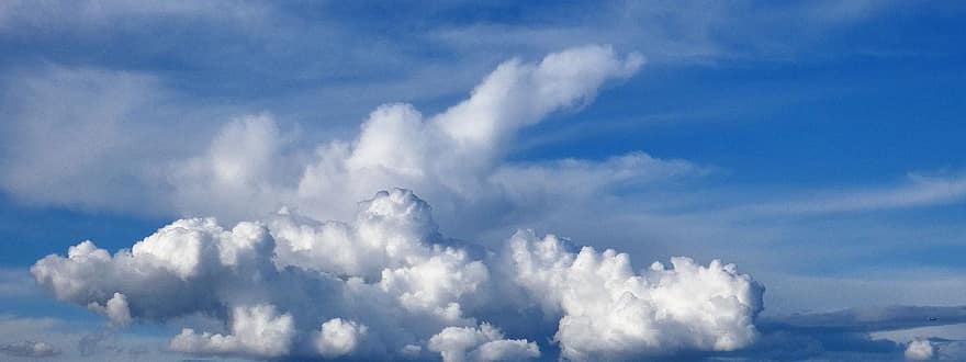 pilviä, taivas, cloudscape, sää, luonto, ilmapiiri, tausta, sinitaivas