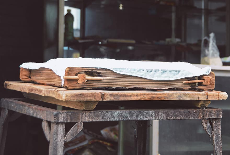 manual, de madera, tradicional, mesa