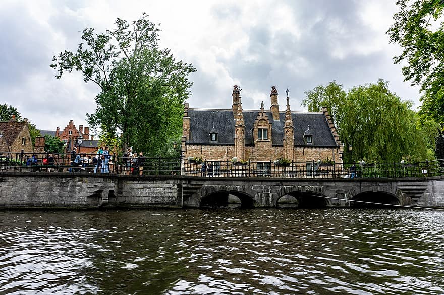 Bruges, คลอง, เมืองเก่า, สิ่งปลูกสร้าง, สะพาน, ประวัติศาสตร์, เมือง, ช่อง, ท่อระบายน้ำ, น้ำ