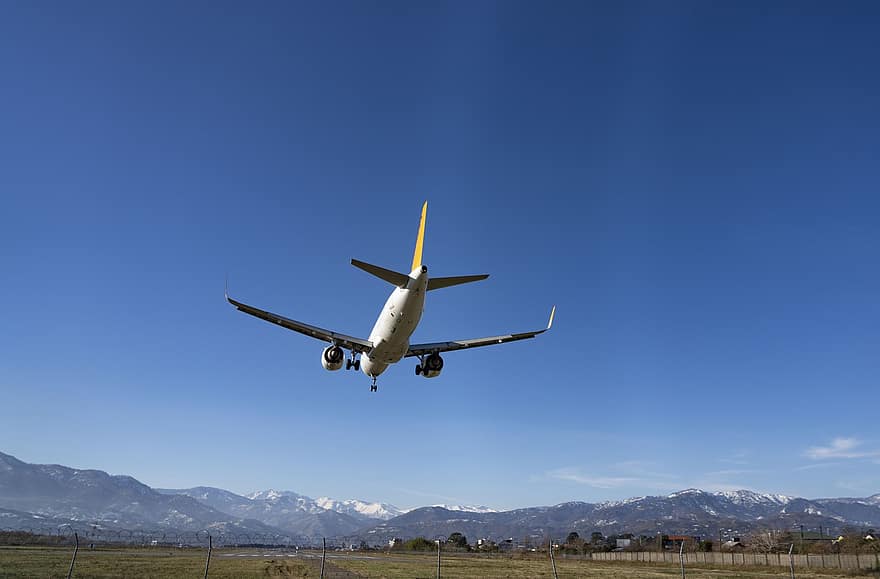 fly, landing, luftfart, flyveplads, transportere, transportmidler, passagerfly, kommerciel flyvning