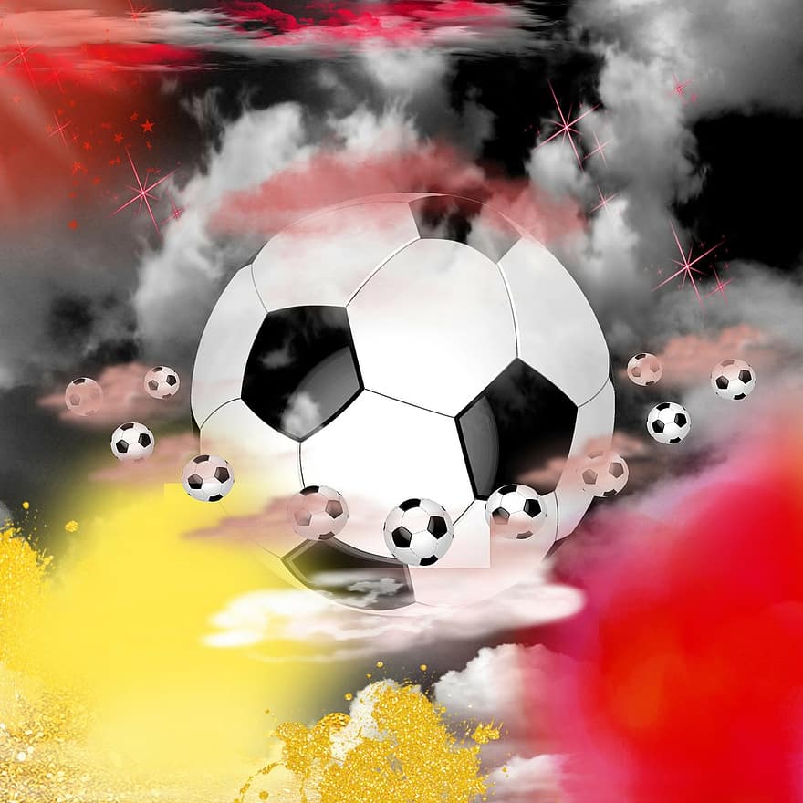 Football, World Championship, Sport, Football Stadium, Germany, Games, Red, Ball, Play, Gold, Winner
