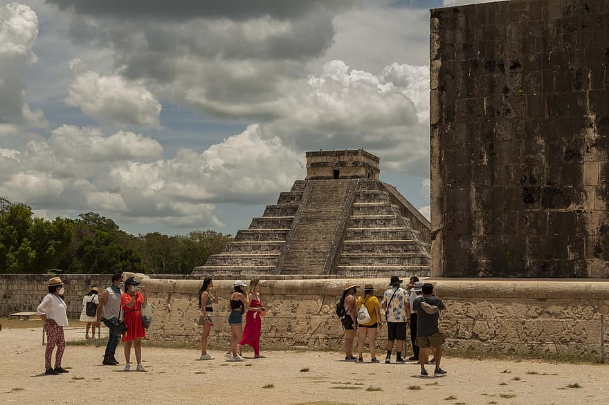 Chichen Itza, Pyramide, Ruinen, Archäologie, Monument, die Architektur, alt, uralt, Maya-Zivilisation, Kultur, Weltwunder