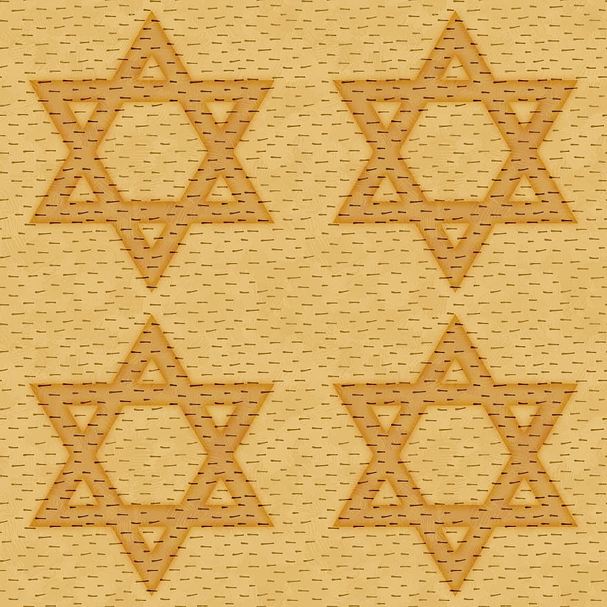Fond d'étoile de David, Origine juive, Pâque, Fond Magen David, Contexte hébreu, modèle, arrière-plans, décoration, abstrait, conception, jaune