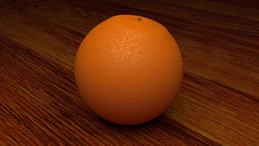 Orange, Obst, Zitrusfrucht, fotorealistisch, hölzerner Hintergrund
