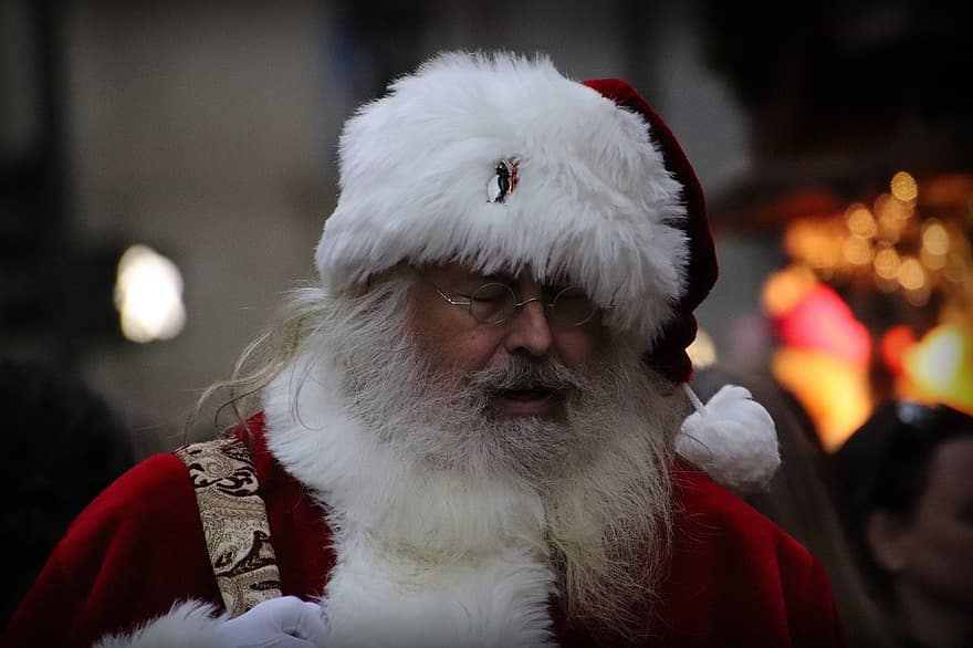 Санта Клаус, рождество, красный, святой николай, снег, подарки, люди, праздник, борода, один человек, культуры