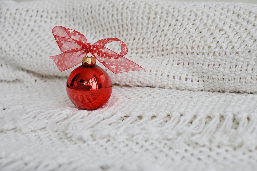 jul, ornament, bånd, sløjfe, bold, dekoration, helligdage