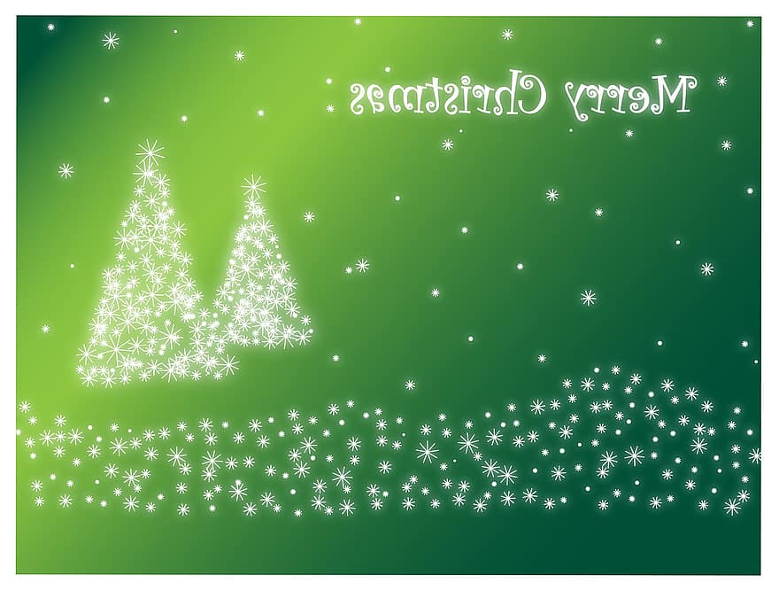 baggrund, kort, fest, jul, december, dekorative, hilsen, ferie, lystig, grøn, sæson